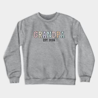 Grandpa Est 2024, New Grandpa, Grandfather Reveal Crewneck Sweatshirt